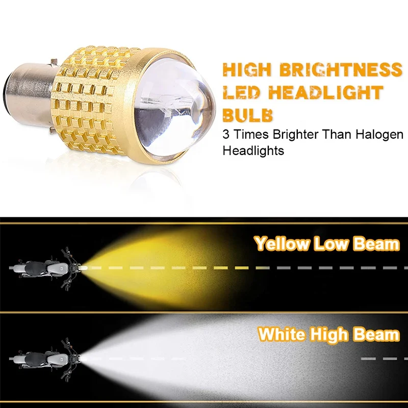 OVOVS Motorcycle Lighting System 35W High Low Beam Headlamp 12V Led Headlight Bulb for