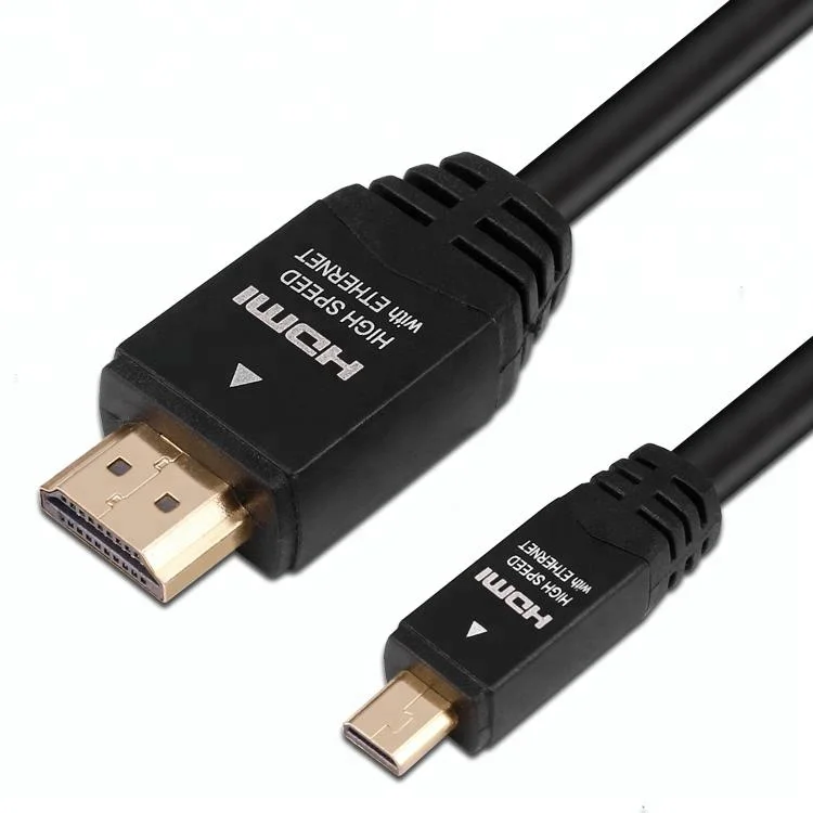 4K @ 60 Гц 10 м 3D Высокое скорость позолоченный micro hdmi кабель для мобильного телефона