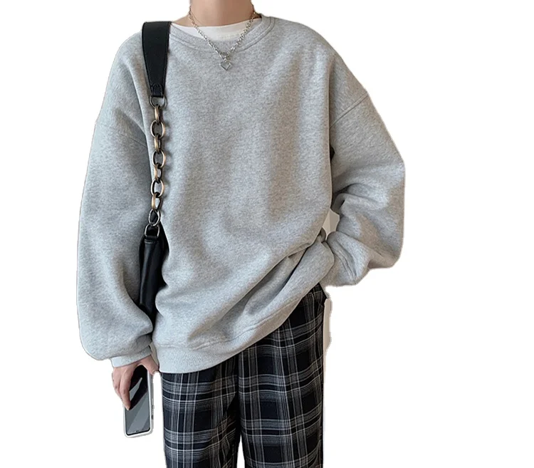 
The 2020 winter wool sweater style of ms brown solid color restoring ancient ways loose sweater 