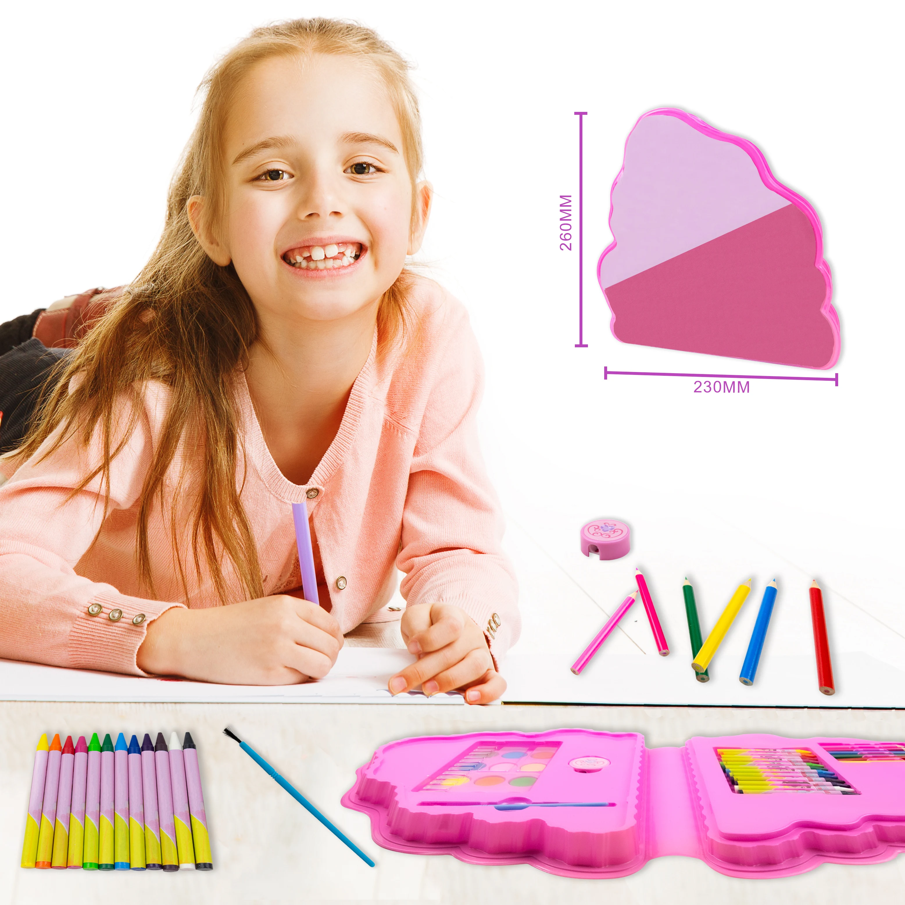 Kids Creative Drawing Stationery Crayons Watercolor paints Color pencils butterfly set de arte art sets painting set