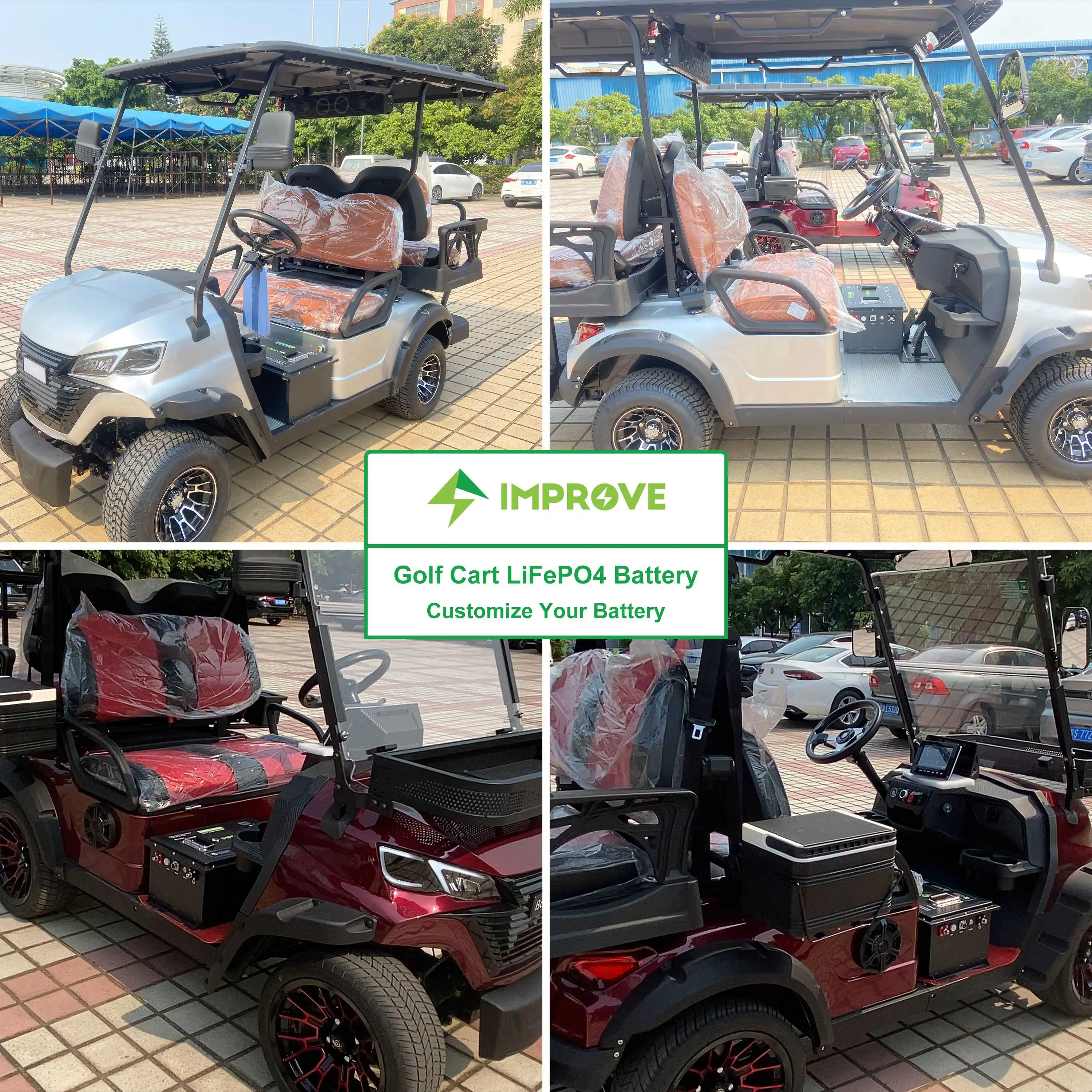 OEM Customize Lithium Battery for golf cart club car EV 36V 48V 72V 100Ah 105Ah 200Ah 300Ah Lifepo4 Golf Car Lithium ion battery