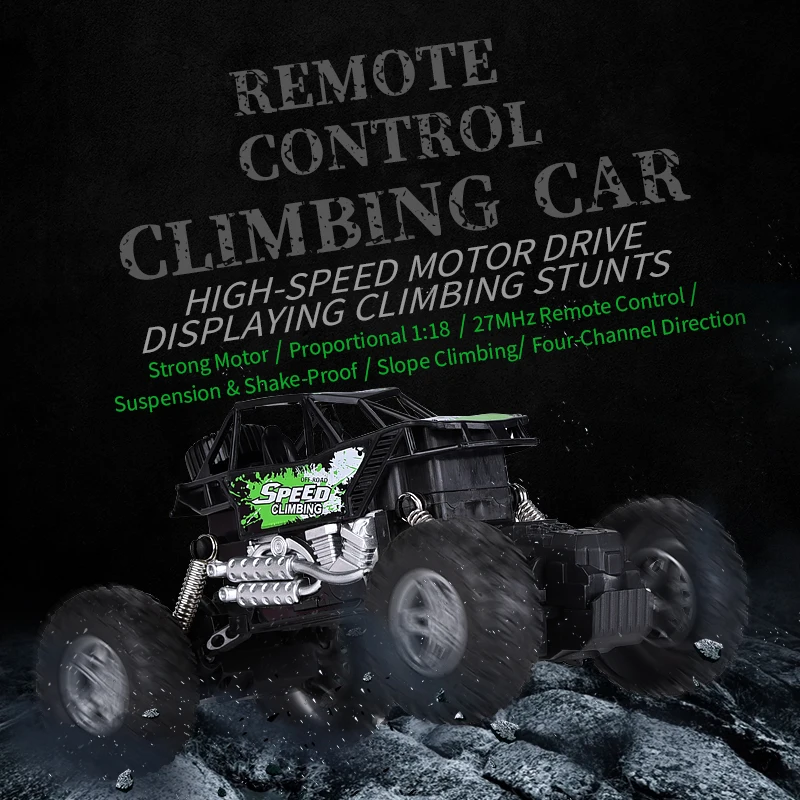 1:18 radio control car toy RC rock crawler 360 rotation off-road car toys