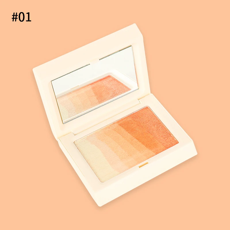 Mixing Color Pressed Powder Private Label Makeup Blush Highlighter Long Lasting Waterproof Cheek Blusher Powder