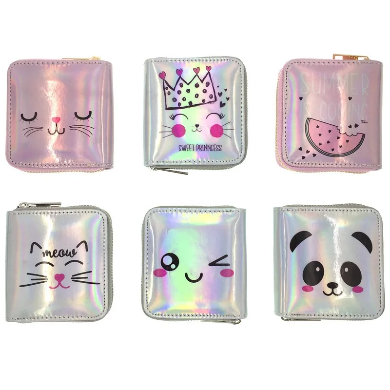 Kids Cartoon Colorful PU Purse Leather Anime Wallet