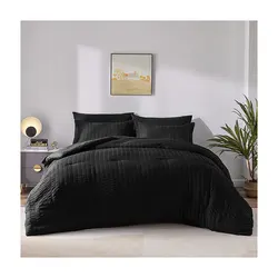 Embroidery Quilt Cover Comforter Bedding Sets Brown Fluffy Flannel 400 TC 100% Cotton Bedding Set