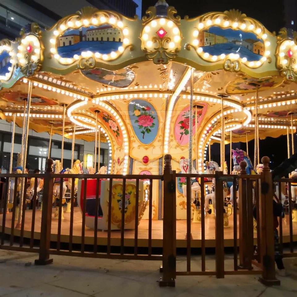 Amusement Rides Manufacture Outdoor 24 seats Electric Carousels