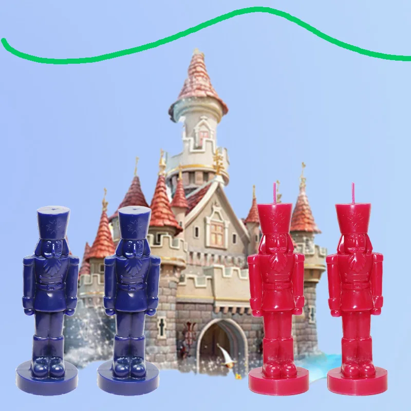 Walnut clip PC two petal molded plastic candle mold British style humanoid soldier DIY candle mold