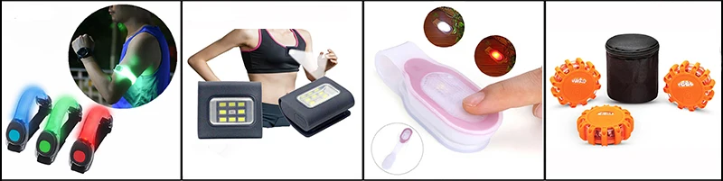 Clip On Light for Running Jogging Walking USB Rechargeable Led Safety Clip On Running Light
