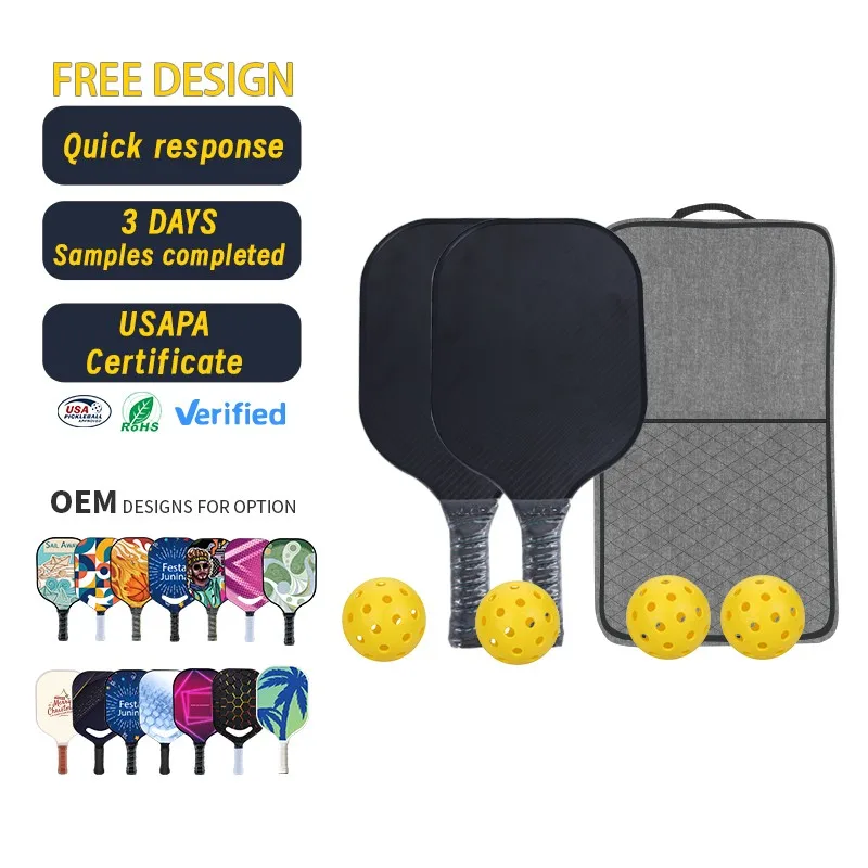 MELORS Hot Selling USAPA Approved Outdoor Indoor Graphite Composite Pickle Ball Pickleball Paddle Set