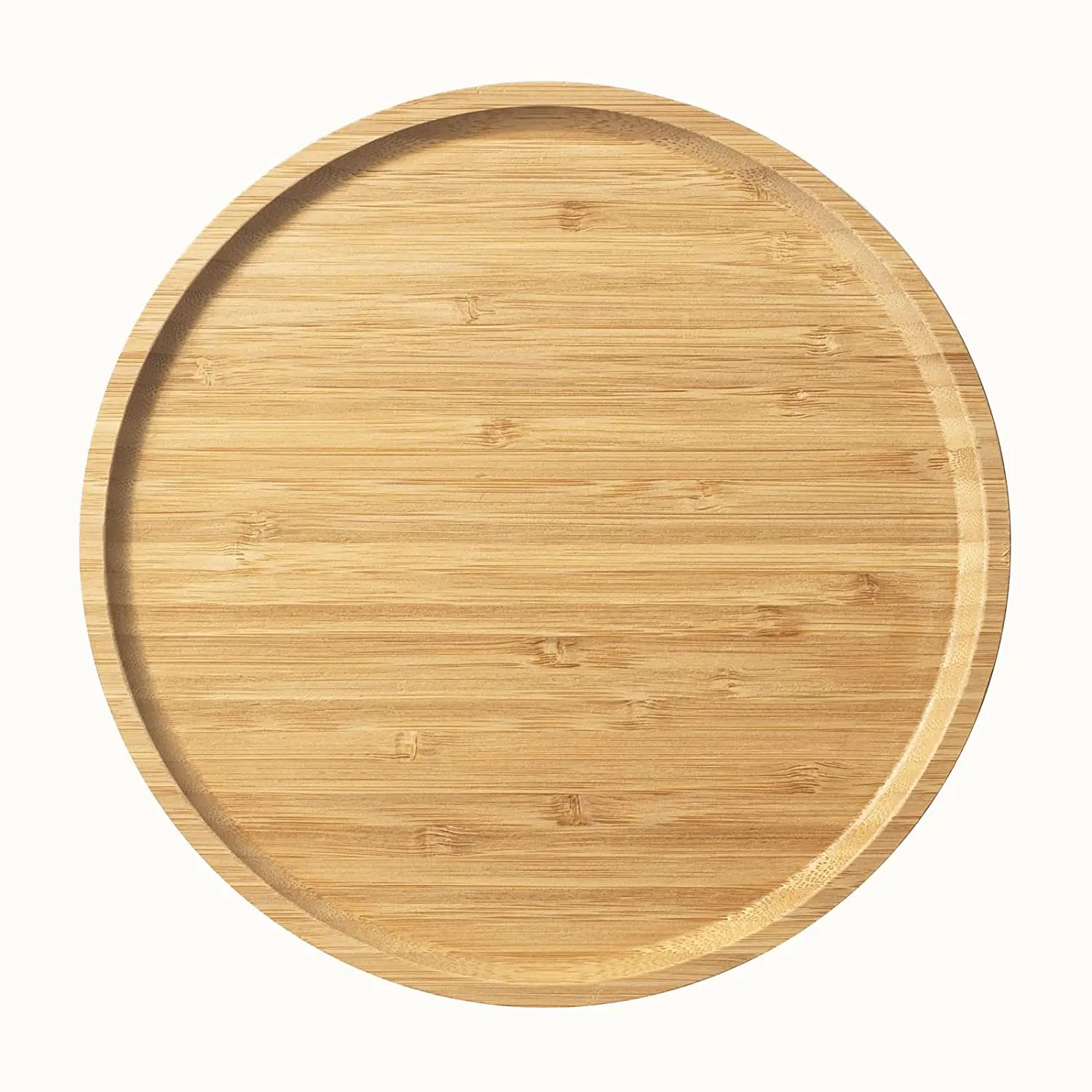 Eco-friendly Bamboo Serving Tray Wholesale Round Bamboo Food Tray Bamboo Tea Tray