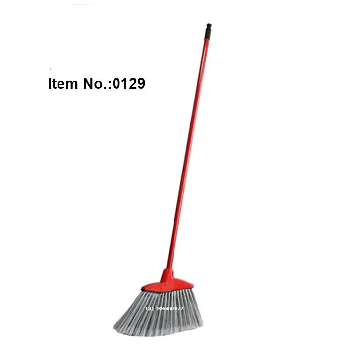 HQ0129 USA supermarket large clean angle broom with metal broom handles