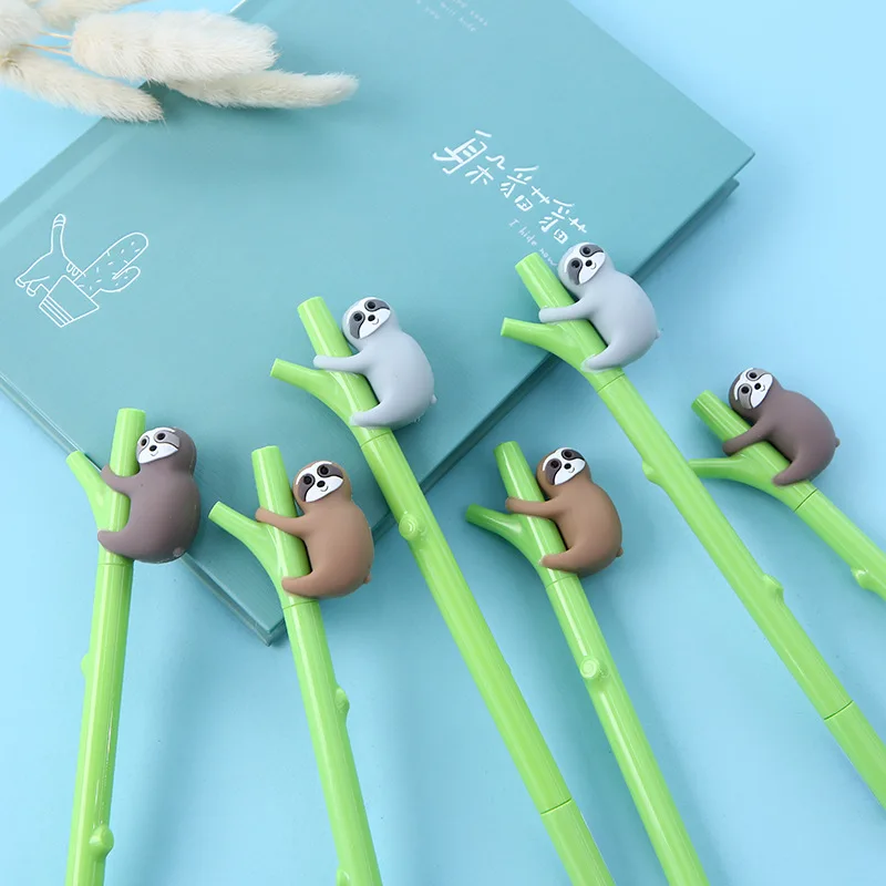 2024 Hot Sale Latest 0.5mm Anime Character Cartoon Sloth Gel Pen Cute Kawaii Stationery Korean Style Back to School Supplies