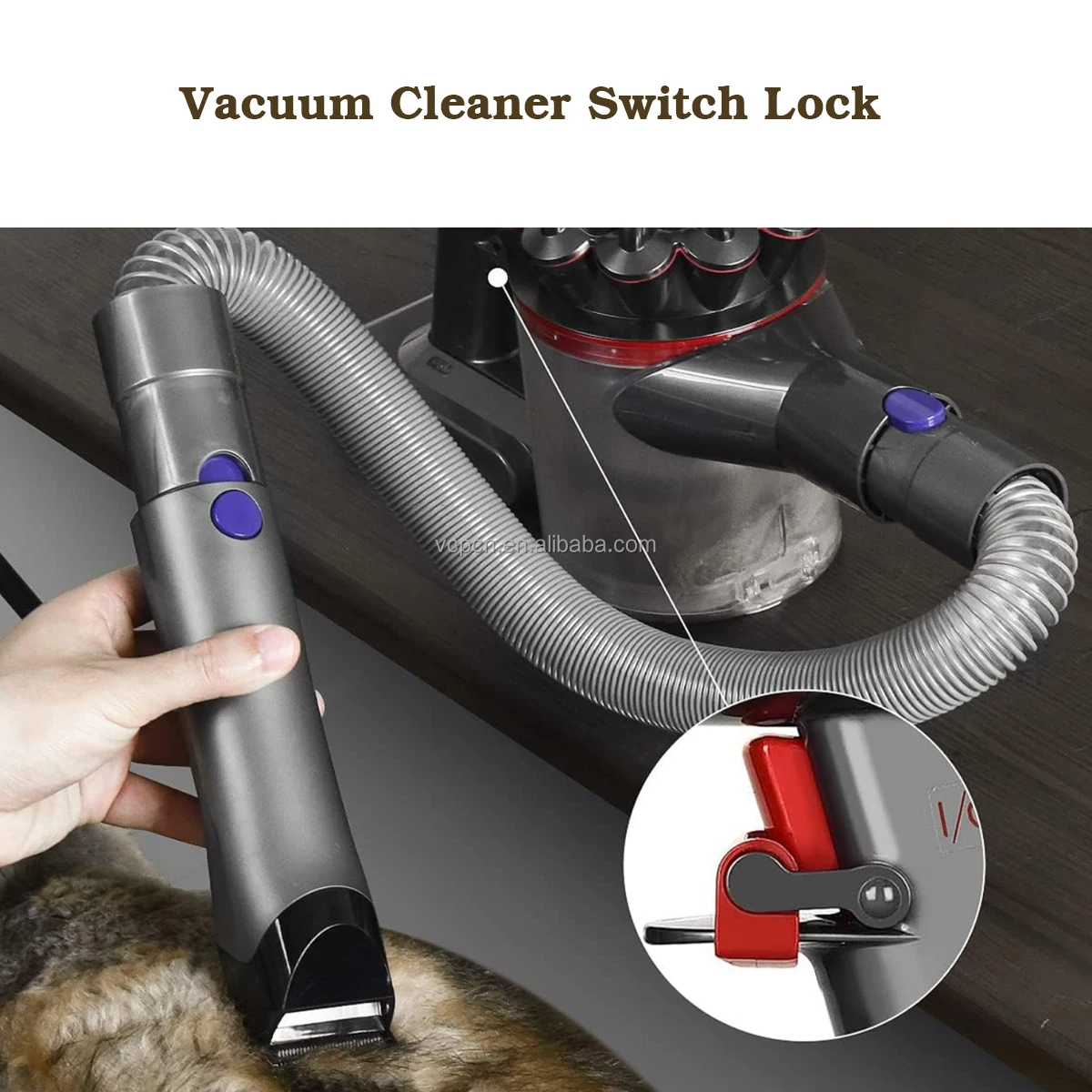 USB Removable Washable Cat Dog Pet Hair Clippers Trimmer Shaver Grooming Brush Head Kit for Dysons V7/8/10/11/15 Vacuum Cleaner