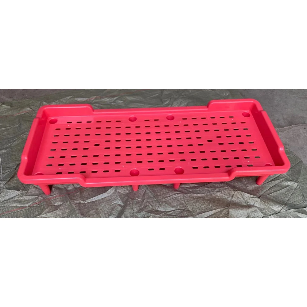 Hot Sale Plastic Child Bed Kindergarten Furniture Kids  Plastic Bed Stackable Portable Toddler Bed  For Kids