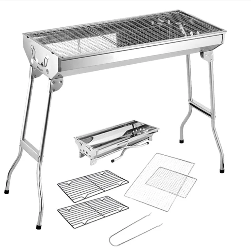 Charcoal Grill Easy to Assemble Barbecue Grill Folding Camping Charcoal Grill for Camping and Travelling