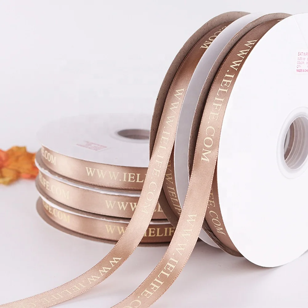
Factory Direct 2cm 100% Polyester Ribbon Custom Printed Logo Packing Gift Satin Ribbon Wholesale 