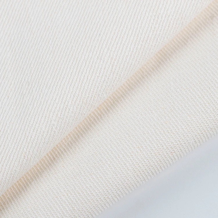 81011 Hot Selling 55% Hemp 45% Organic Cotton  Twill Woven Fabric for 355gsm Clothes  Fabric Woven Plain Dyed