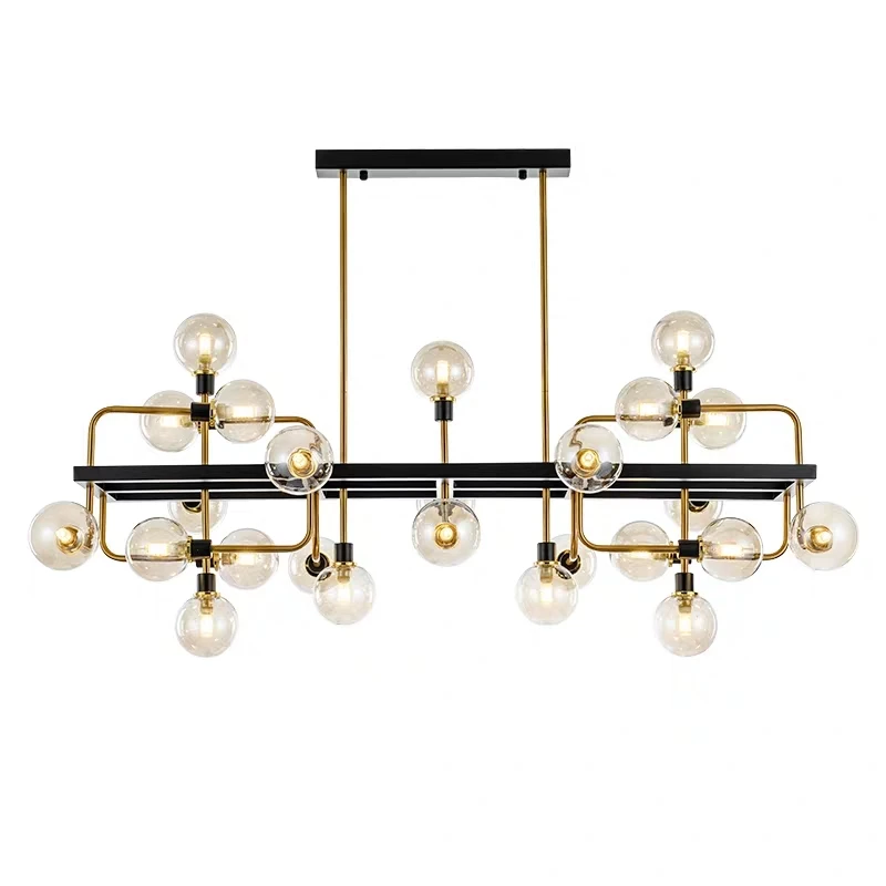 
Modern style decorative hanging vintage large glass chrome nordic gold pendant light ball for hotel project 