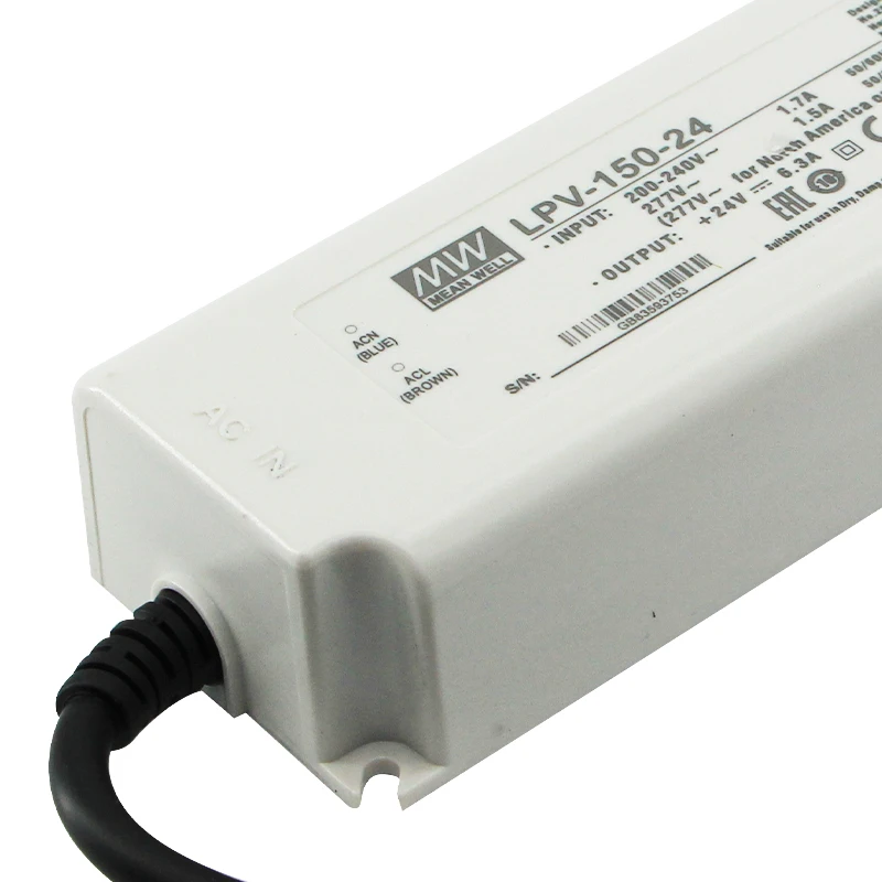 Mean Well LPV-150-24 Switching Power Supply 110V/220V Ac To Dc For LED Signal 150w 6.3A LED Strip Led Driver 24V