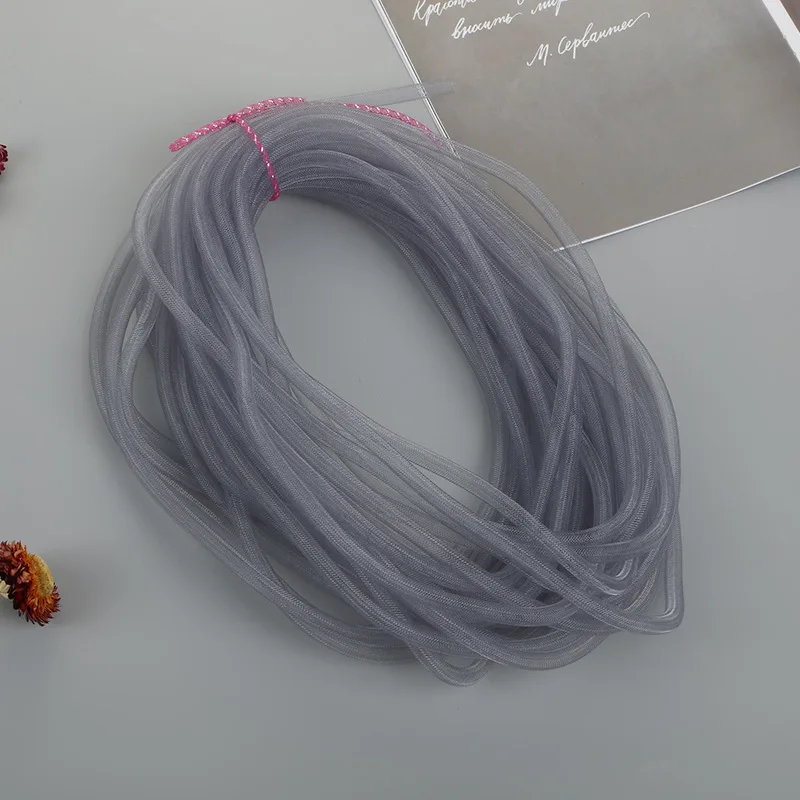 Wholesale More Colors 8mm Elastic Stretch Mesh Pipe Tube Horsehair Pannier Bustle Crinoline For Bridal Ballgown Dress