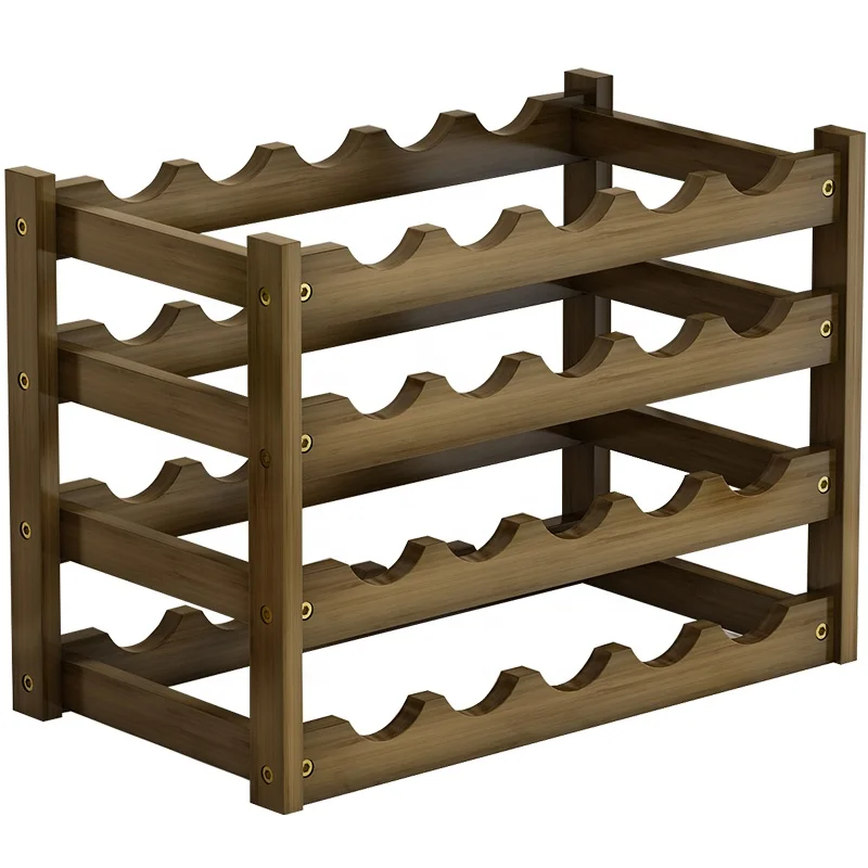 
Haichuan Natural Bamboo 12-Bottle Storage Shelf Wine Holder Display Rack VS folding wine rack 