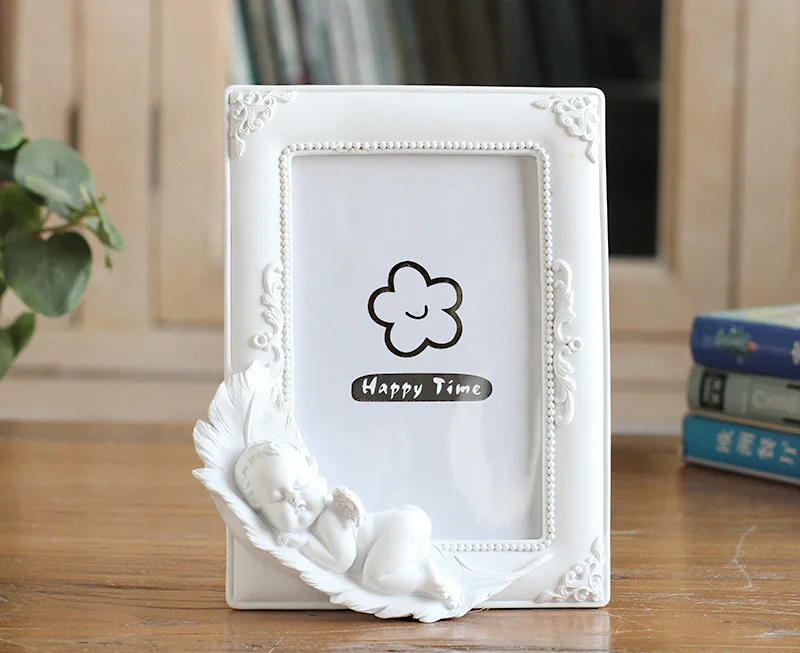 6 inch sleeping angel resin photo frame creative photo frame pendulum table painted home accessories ornaments wholesale