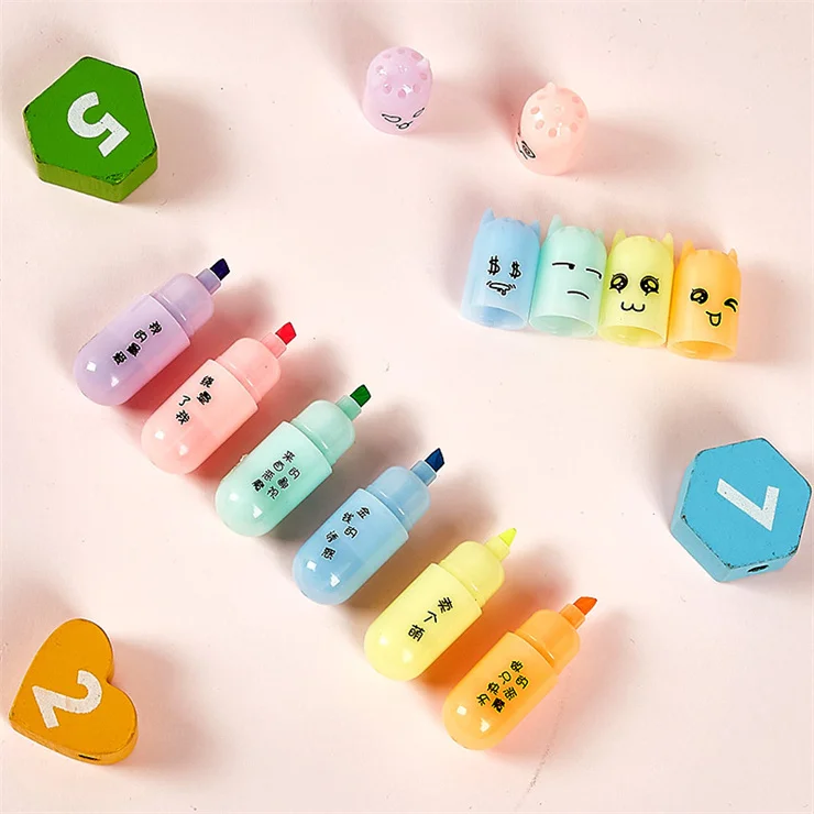 cute china wholesale office students drawing tools stationery ready to ship Short glitter water colour art marker brush pen set