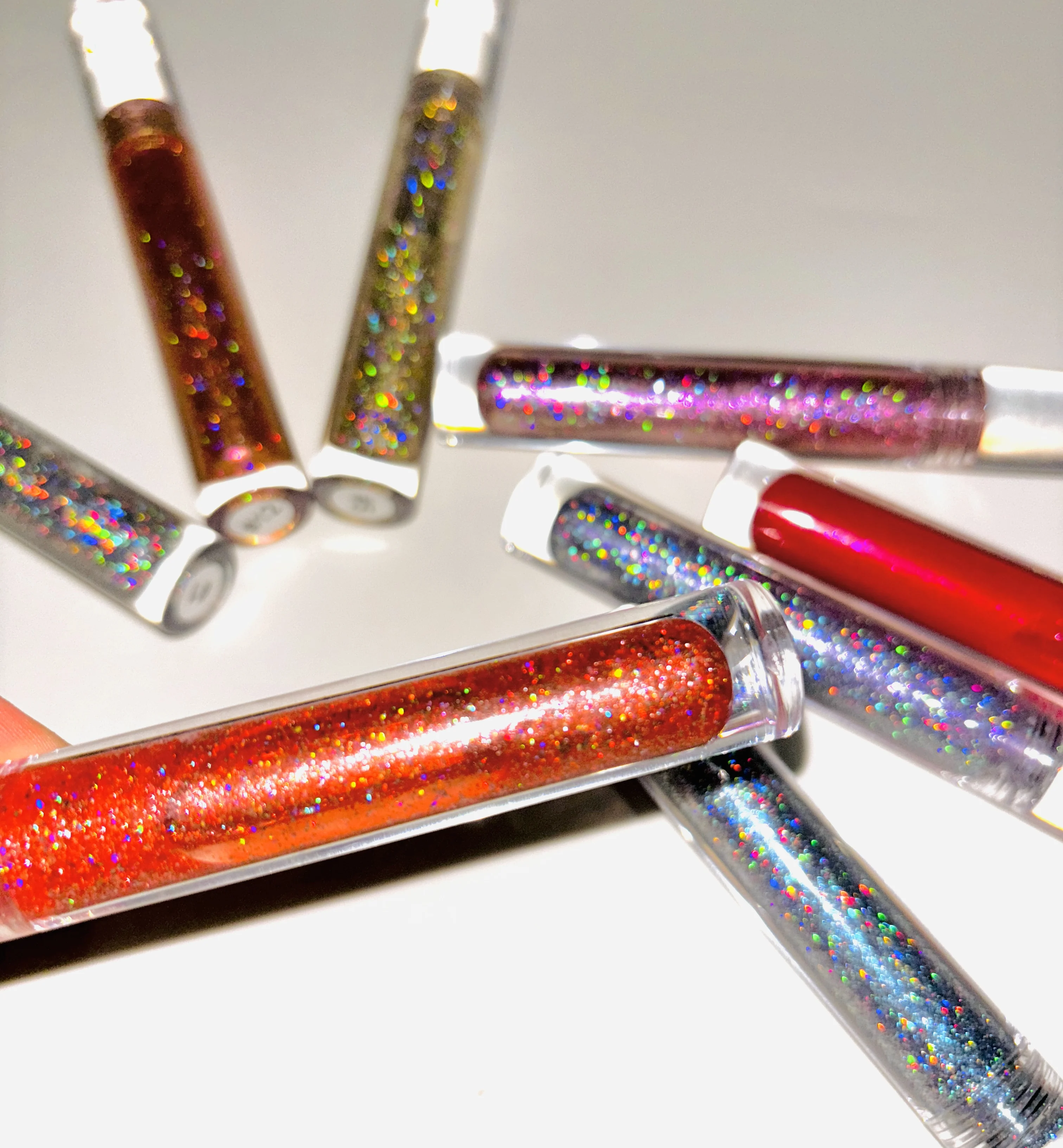 New Fashion holographic High Pigmented Lip Gloss Vegan Moisturizing Mineral Ingredients Shiny Glitter Lipstick