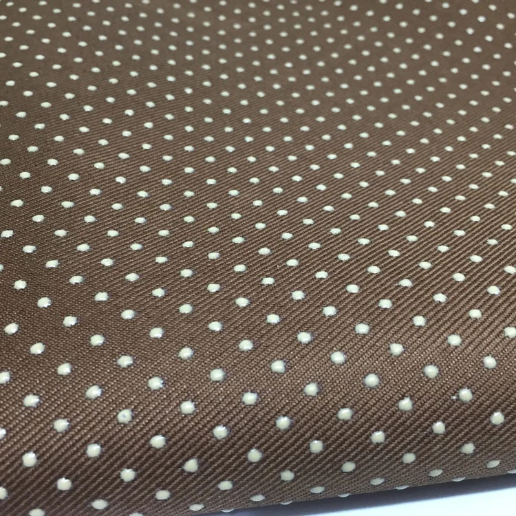 
Non-slip/anti-slip fabric in 100% polyester with white color pvc dotted 