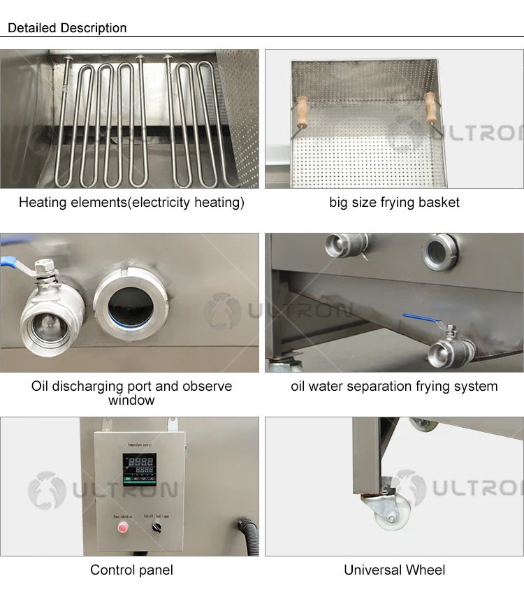 300kg/h Double tanks industrial electric snack food deep fryer for restaurant