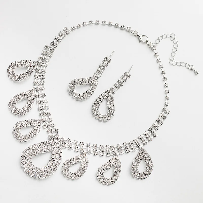 2 шт./комплект женские серьги с кристаллами