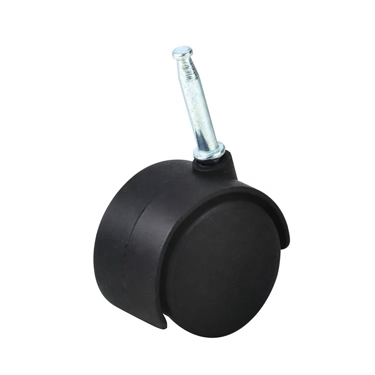 WBD Black Small Caster 2 Inch Nylon Bed Castor With Brake