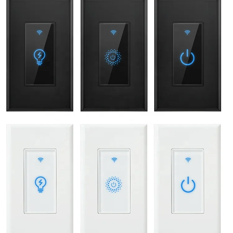 Стандартный голосовой и дистанционный выключатель света Alexa Wi-Fi умный выключатель света tuya умный настенный выключатель работает с приложением smart Life