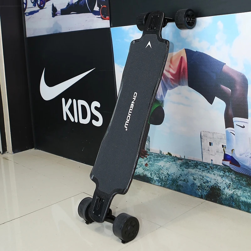 2020 newest sinked style carbon fiber electric skateboard,hub motor dual drive 1200W DKP electric longboard