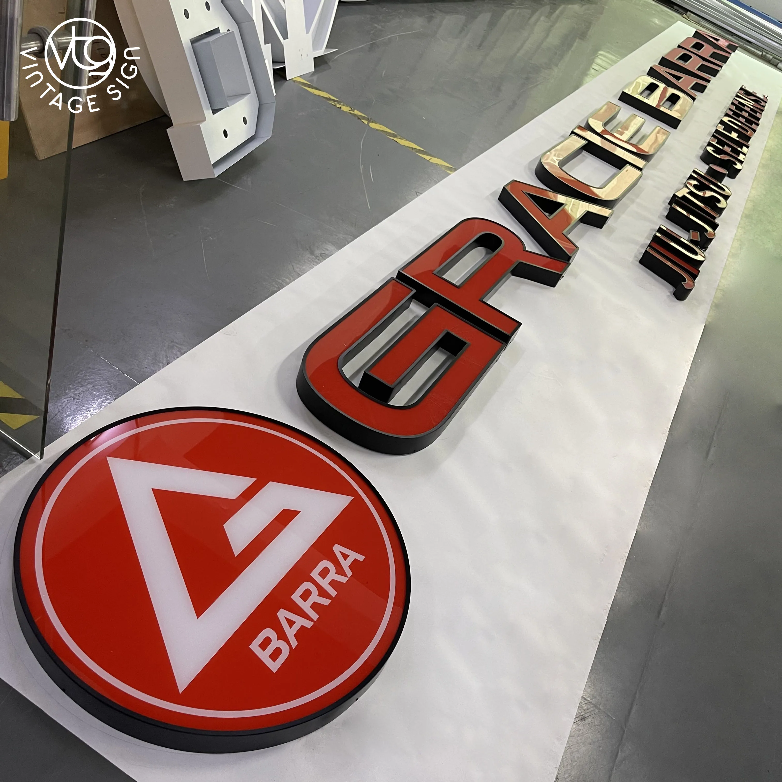 3D Signage Company Logo Led Number Lights Custom Led Light Logo Sign Steel Outdoor Light Signboard Led Wall Sign Board Design