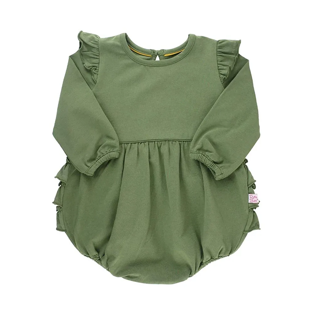 
Summer new Organic Baby/Toddler Girls Long Sleeve Ruffled Bubble Romper 
