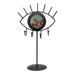 Makeup Mirror Evil Eye Shape Vanity Mirror Hanging Jewelry Display Holder Stand Storage Home Room Decor