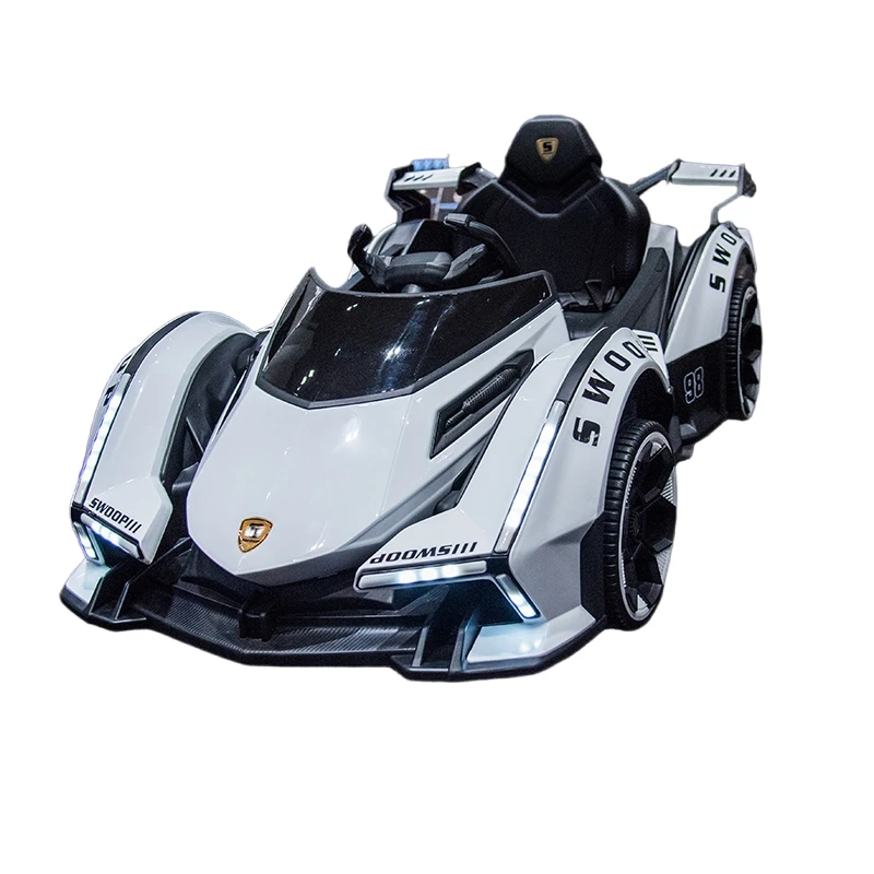 Детская игрушечная машинка для катания на электрическом картете, детский пульт дистанционного управления с Bluetooth, Музыкальный Электрический четырехколесный Детский электромобиль