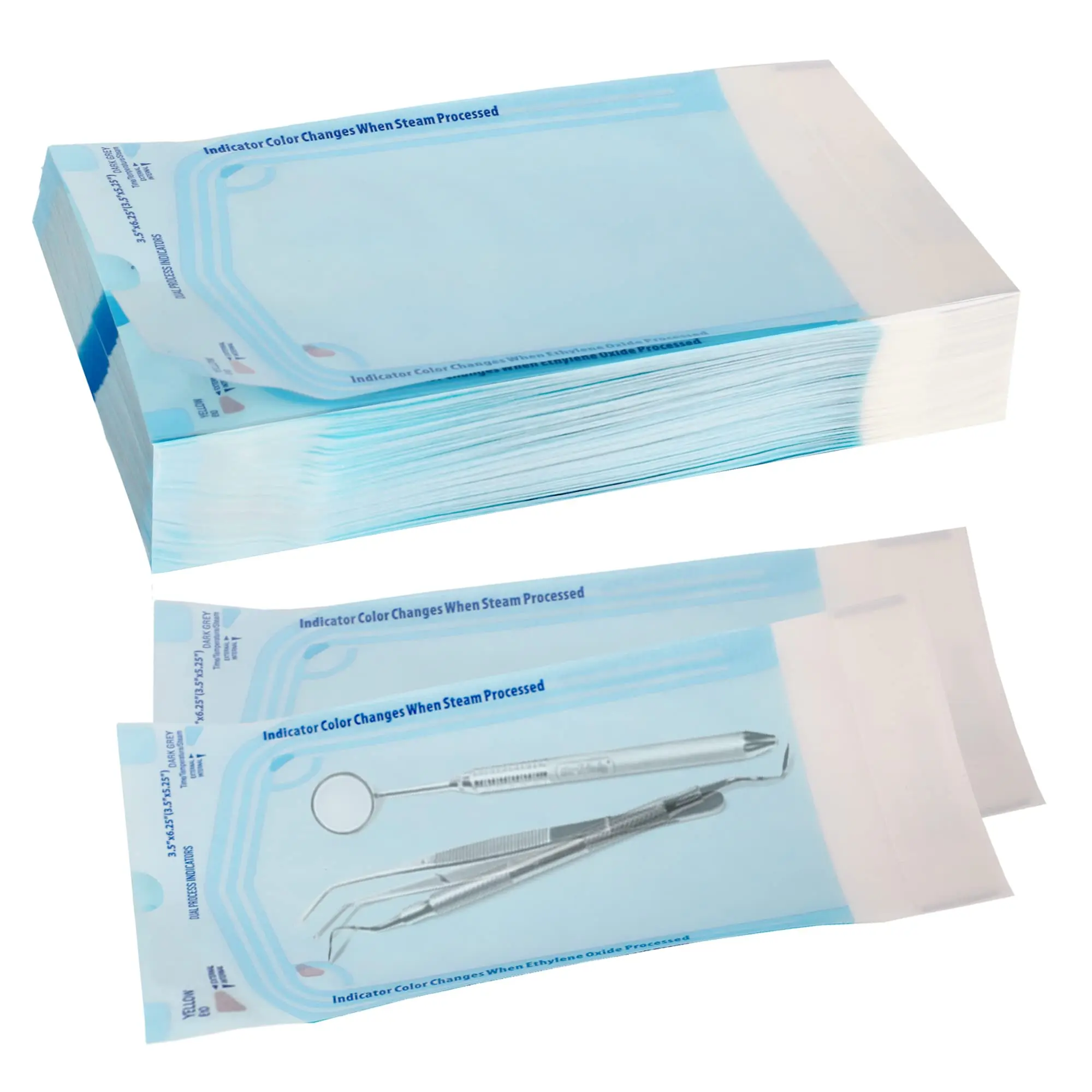 Disposable Self sealing sterilization pouch with ISO13485 standard for Medical ETO & STEAM
