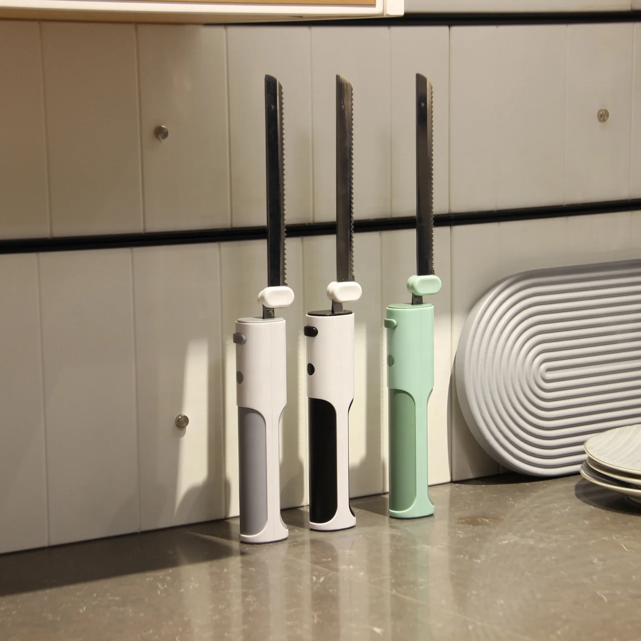 Hot Sale Cordless Rechargeable Li Battery Table Knife Stainless Steel Steak Chef Knife Set Electric Knife