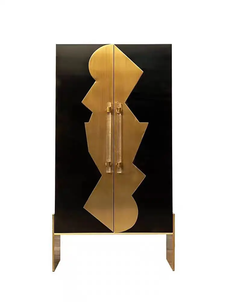 Modern luxury wine cabinet designer living room wall display cabinet lobby high-end partition storage side cabinet
