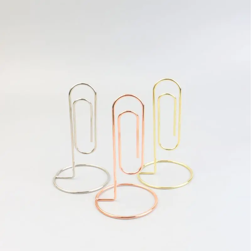 YS1222 Wholesale Paperclip Unique High Quality Desktop Office Decoration Place Name Note Card Holders Table Number Holder