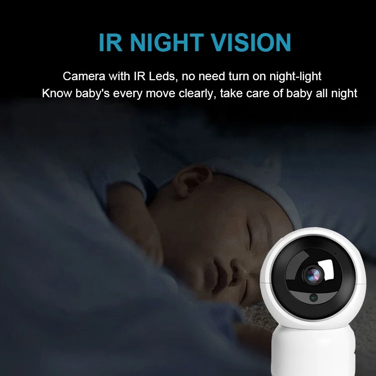 Electronic1080P Babysitter Baby Monitor  Night Vision Wireless Video Camera 5 Inch HD 100pix Music Sound Audio Player Origin PAN