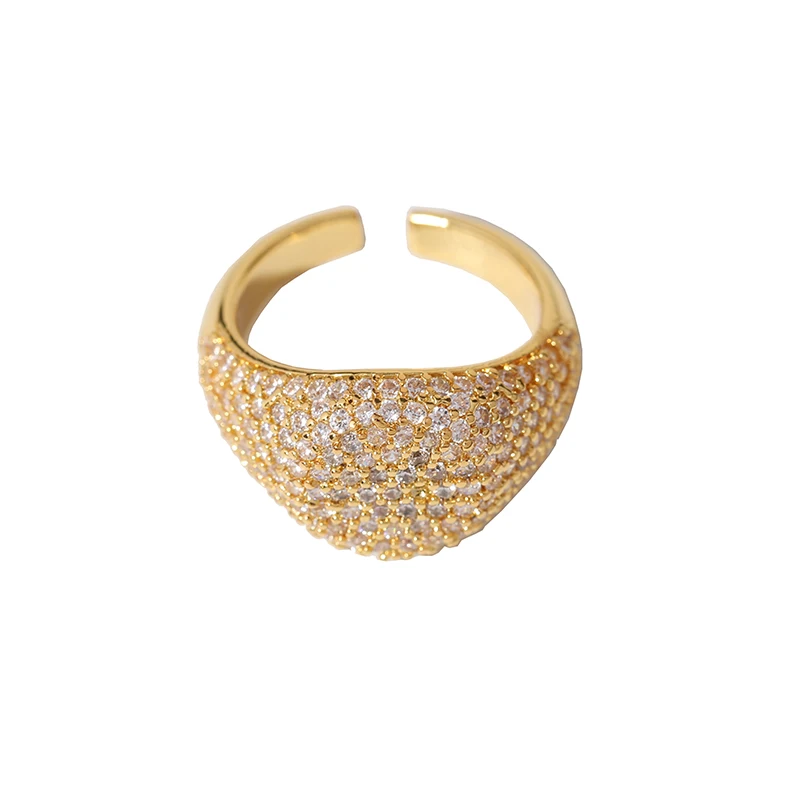 
Fashion Micro Inlaid Zircon rings For Women Personality Trend Shining Index Finger Ring 