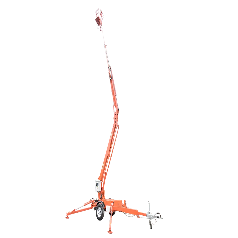 Diesel and DC power Hydraulic Towable Boom Lifter Machine