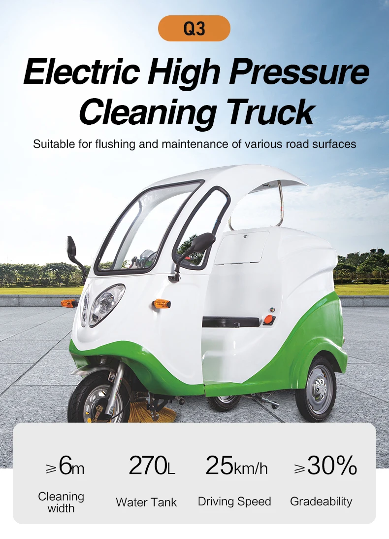 High Pressure Water Spraying Vehicle Road Washing Truck