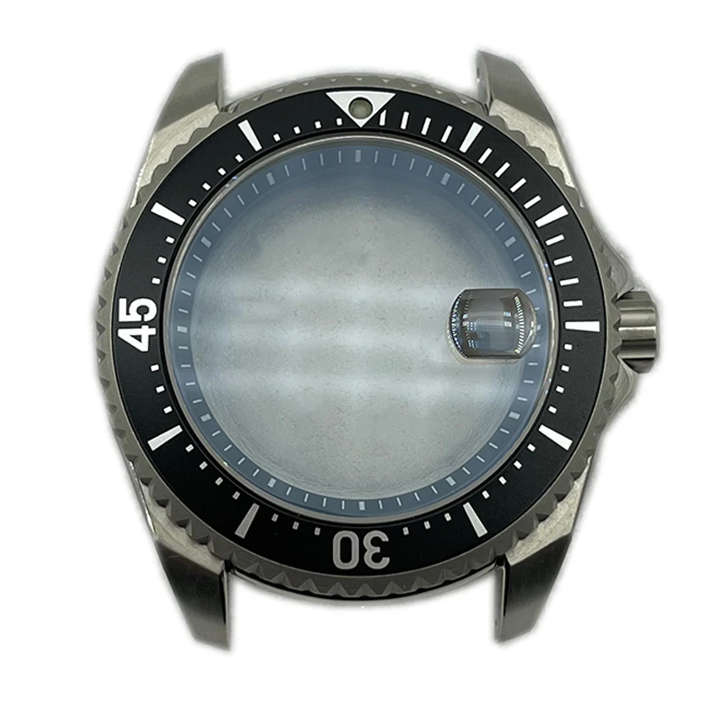 Wholesale custom low moq 20atm sapphire glass 316L stainless steel nh35 brush matt titanium watch part case men for sale