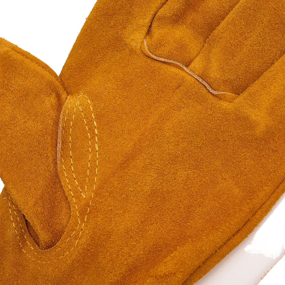 Cow Split Leather driver Gloves custom industrial construction for safety working Fireplace Heat Protection Heavy Duty  Gloves