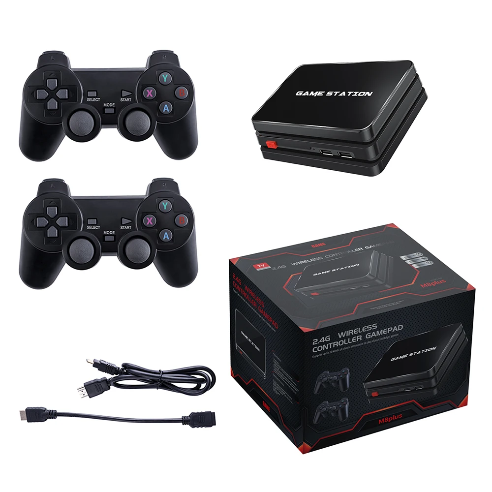 New Arrival M8 PLUS Retro Portable Mini 4K TV video game consoles White Handheld 10000 Games Video Game Consoles