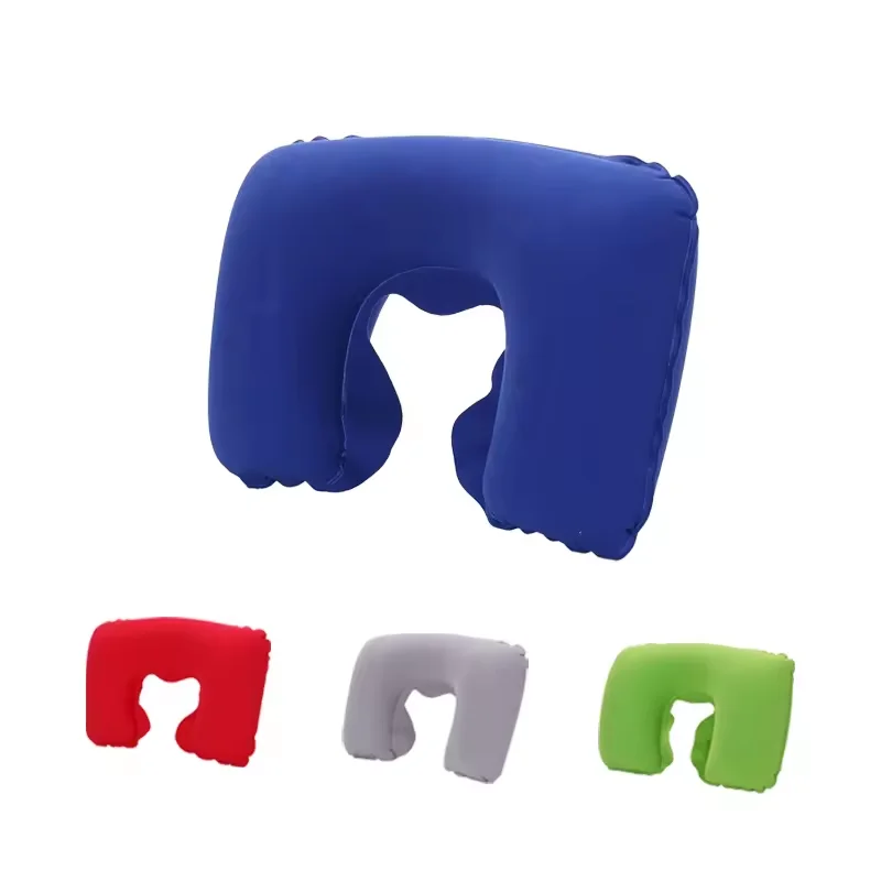 U-shaped Inflatable Travel Pillow Car Plane Flight Neck Head Support Cushion